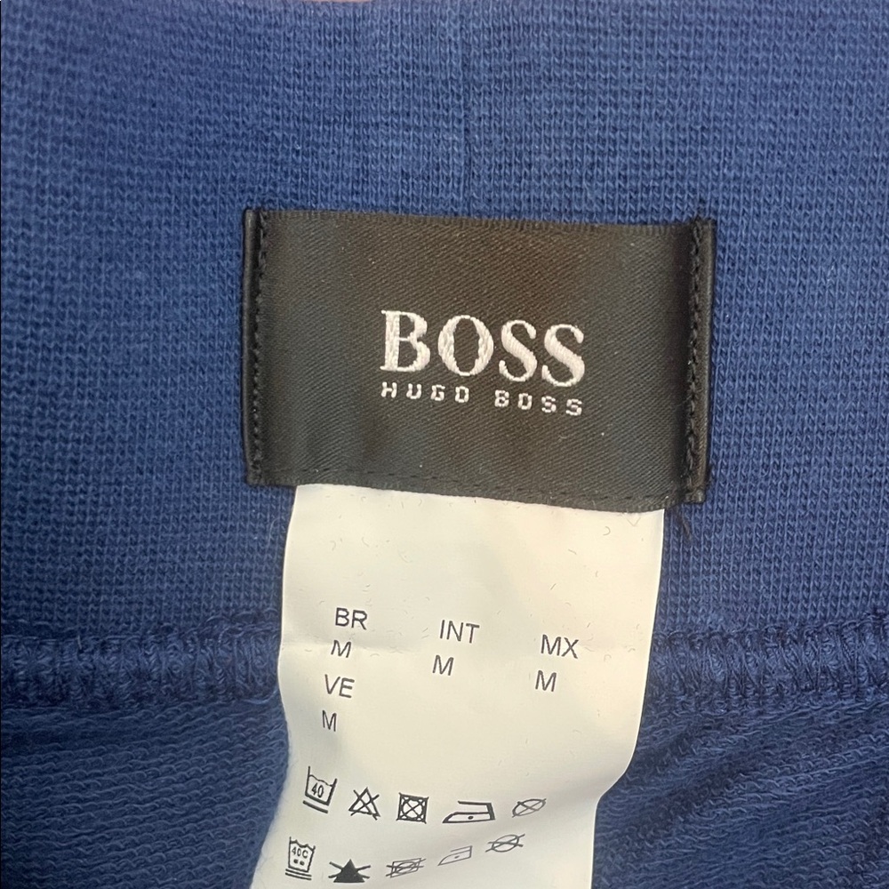 Hugo Boss Men’s Logo Sweat Shorts – Navy Blue – Size M - Picture 3 of 6